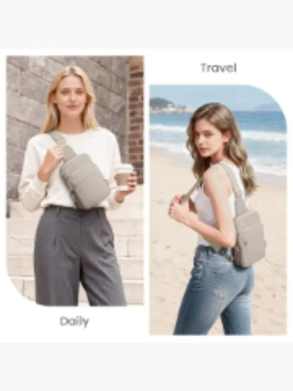 Small Crossbody Sling Bag for Women, Anti Theft RFID Blocking Nylon Travel Purse